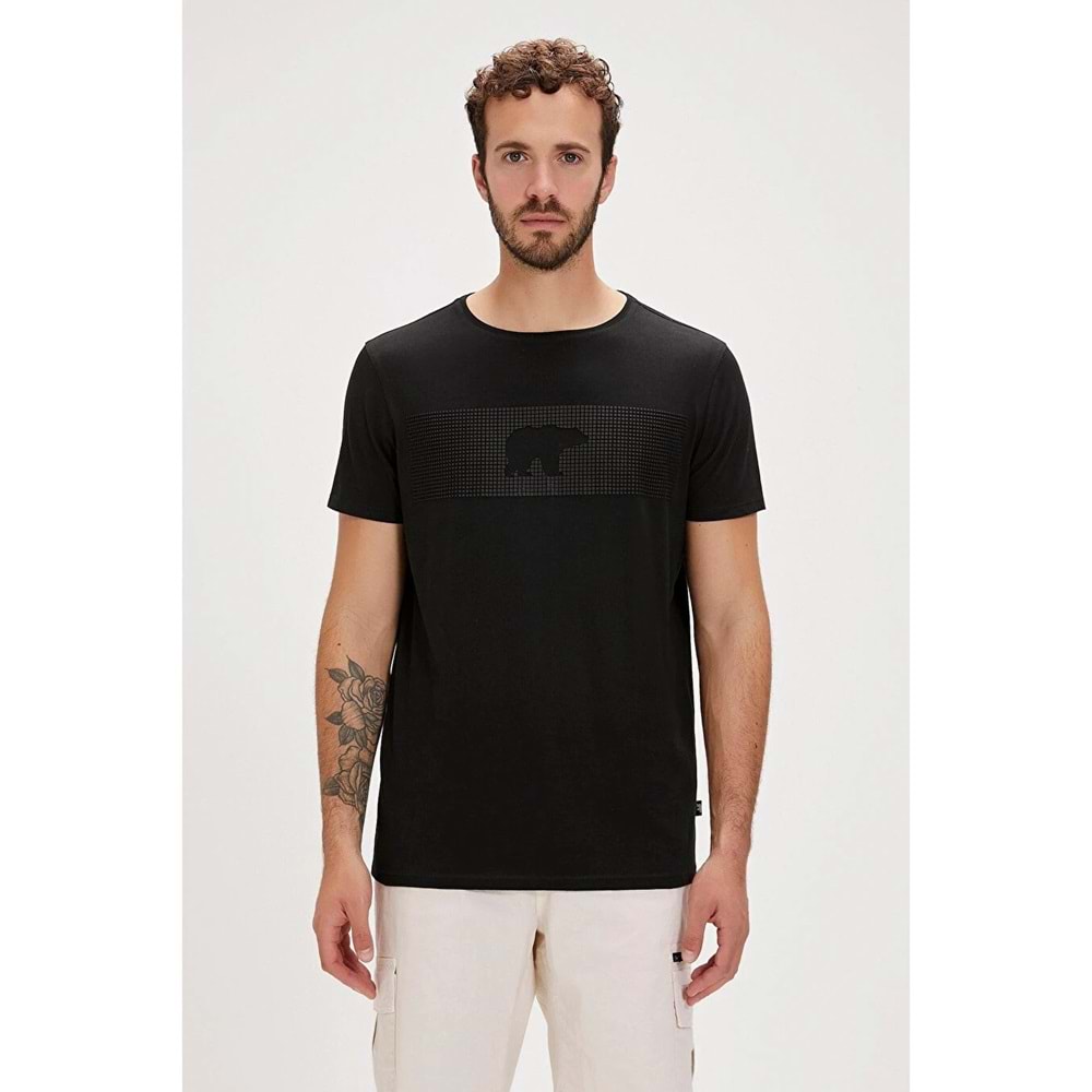 Bad Bear Fancy Mat Siyah Baskılı Erkek Tişört