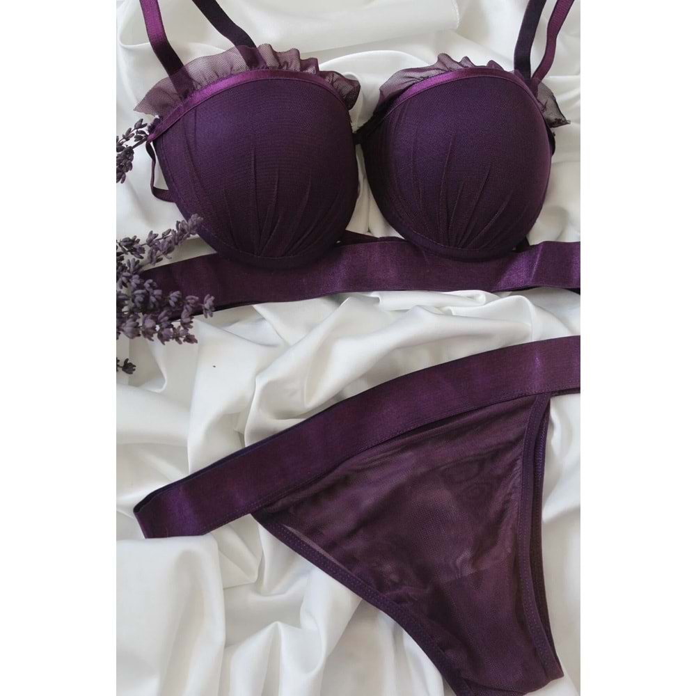 Midye Model Saten Şeritli Külot