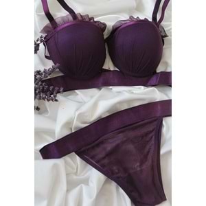 Midye Model Saten Şeritli Külot