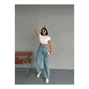 Blue Turtle 1020 PENLİ BAGGY KOT PANTOLON
