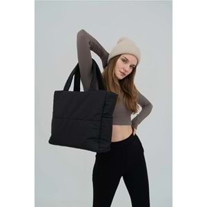 Puf Kumaş Shopper Çanta