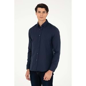 U.S. Polo Assn. Erkek Lacivert Uzun Kollu Basic Gömlek