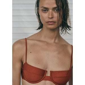 MANGO apreli balenli bikini üstü