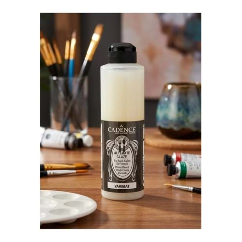 Cadence Ultimate Glaze Yarı Mat 250 ml Tüm Yüzeyler Kokusuz Su Bazlı Kalın Sır Vernik