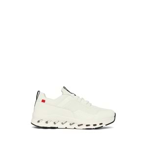 Derimod Beyaz Kalın Tabanlı Bağcıklı Kumaş Sneaker