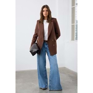 Oversize Dokuma Blazer Ceket