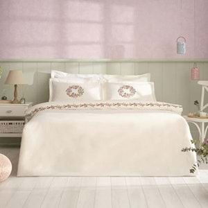 Karaca Home Merlin Brodeli Nakışlı Çift Kişilik Nevresim Takımı Beyaz