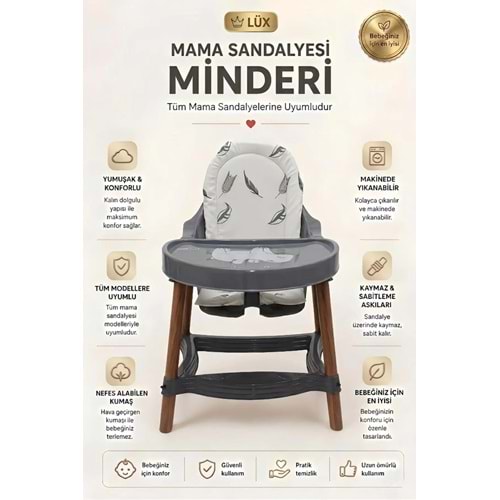 Lüx Bebek Mama Sandalyesi Minderi