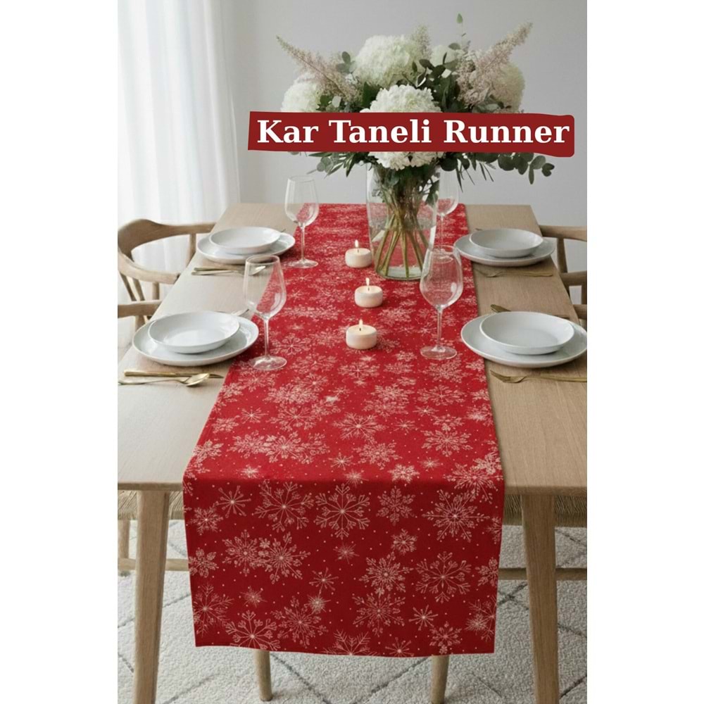 Kar Taneli Runner Örtü