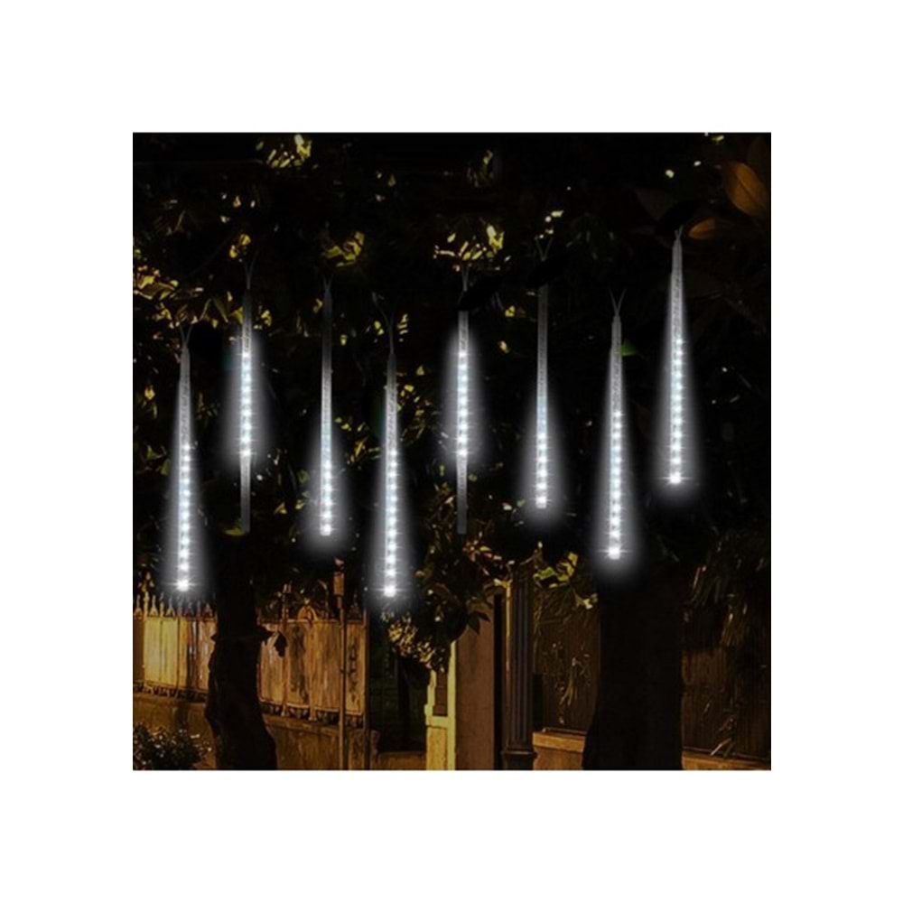 Meteor Kayan LED Beyaz Işık 8 Tüp