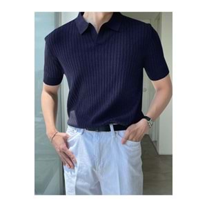 Erkek Fitilli Triko T-Shirt
