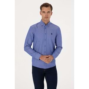 U.S. Polo Assn. Erkek Saks Uzun Kollu Basic Gömlek