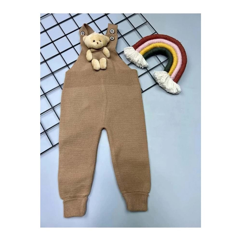 Pijamayo Ayıcıklı Unisex Bebek Çocuk Triko Kışlık Salopet