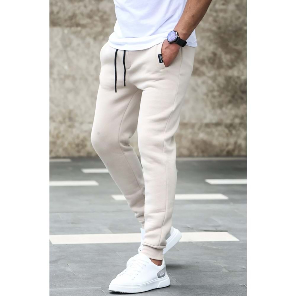 Madmext Bej Basic Eşofman